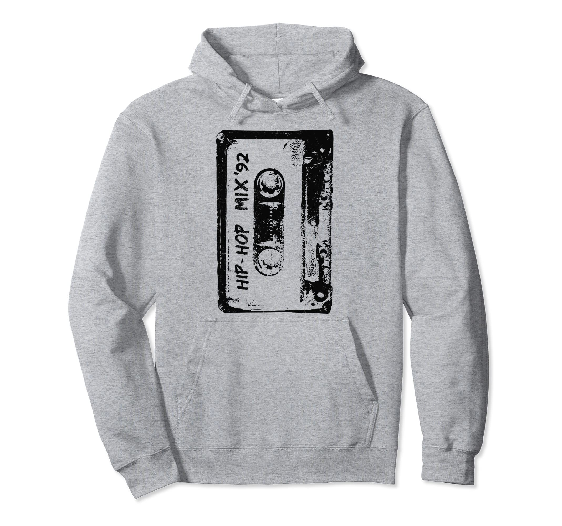 Hip Hop 90S Rap Cassette Mixtape Dj Hoodie - Novelty Apparel for Adults - T-Shirt, Sweatshirt, Hoodie