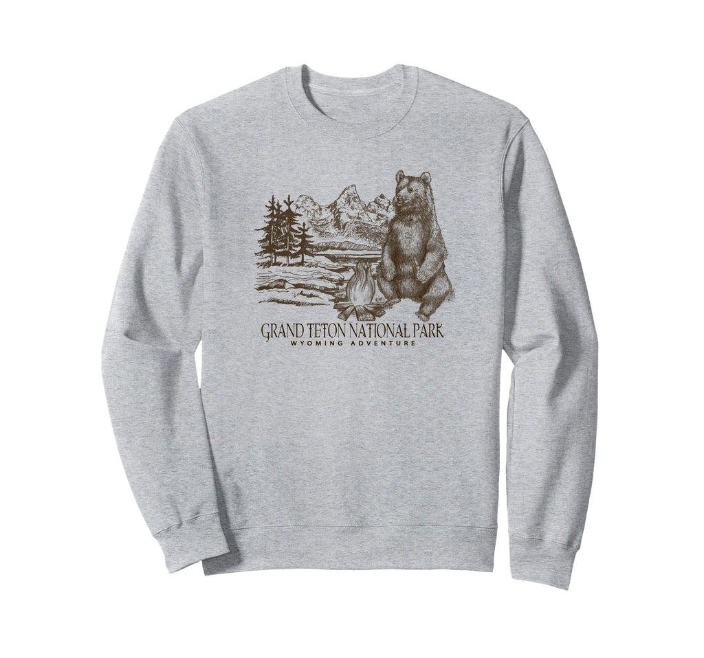 Grand Teton National Park Bear Sweatshirt - Graphic Print Unisex - T-Shirt, Sweatshirt, Hoodie