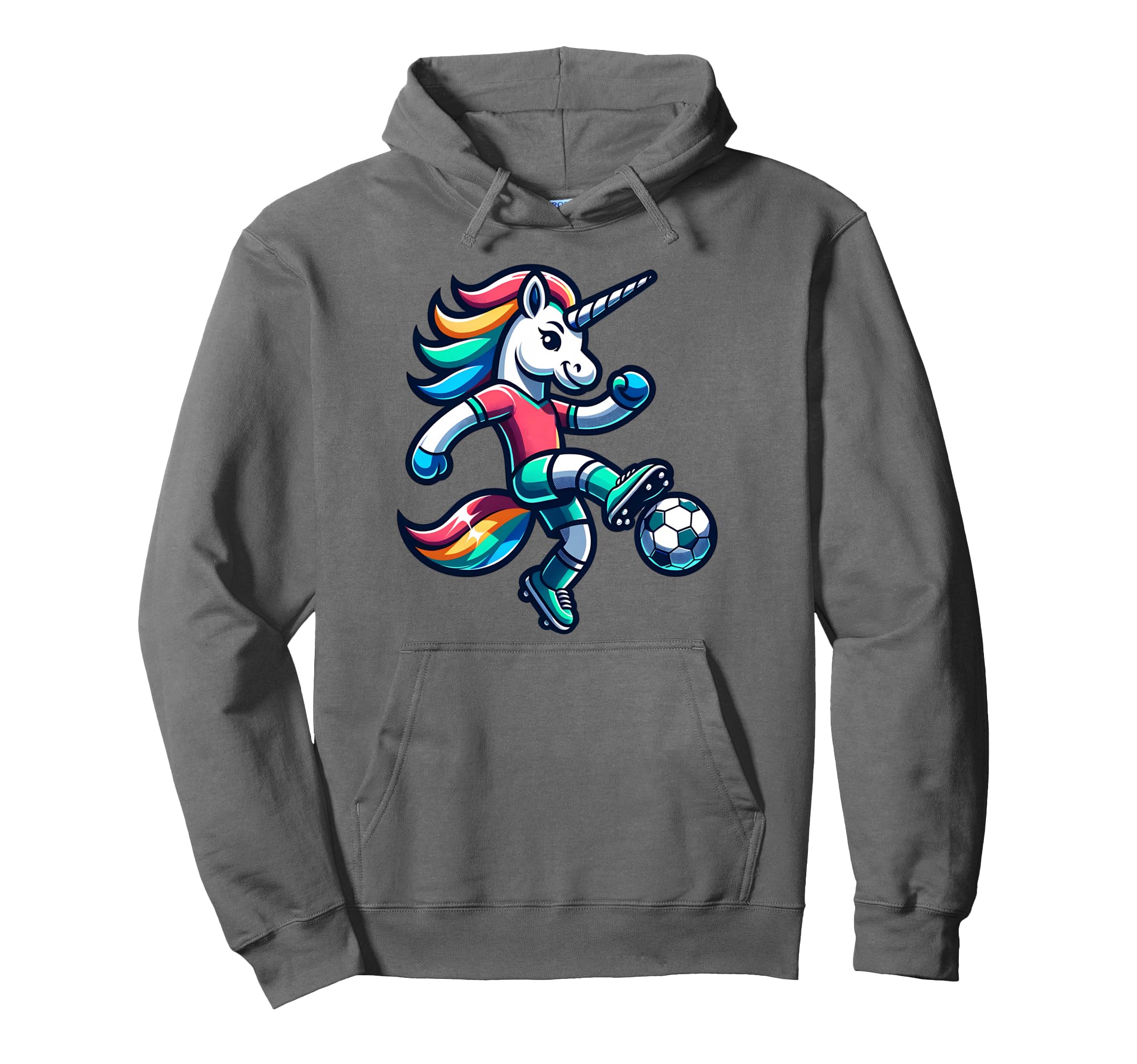 Footballer Unicorn Fans Soccer Team Hoodie - Trendy Graphic Unisex - T-Shirt, Sweatshirt, Hoodie