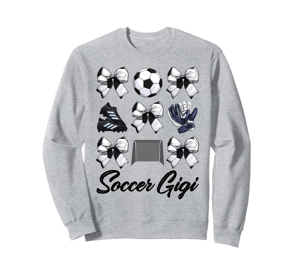 Soccer Gigi Bow Soccer Mom Mommy Sweatshirt - Novelty Apparel Unisex - T-Shirt, Sweatshirt, Hoodie