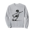 Female Soccer Player Powerful Kicking Sweatshirt - Trendy Graphic Unisex - T-Shirt, Sweatshirt, Hoodie