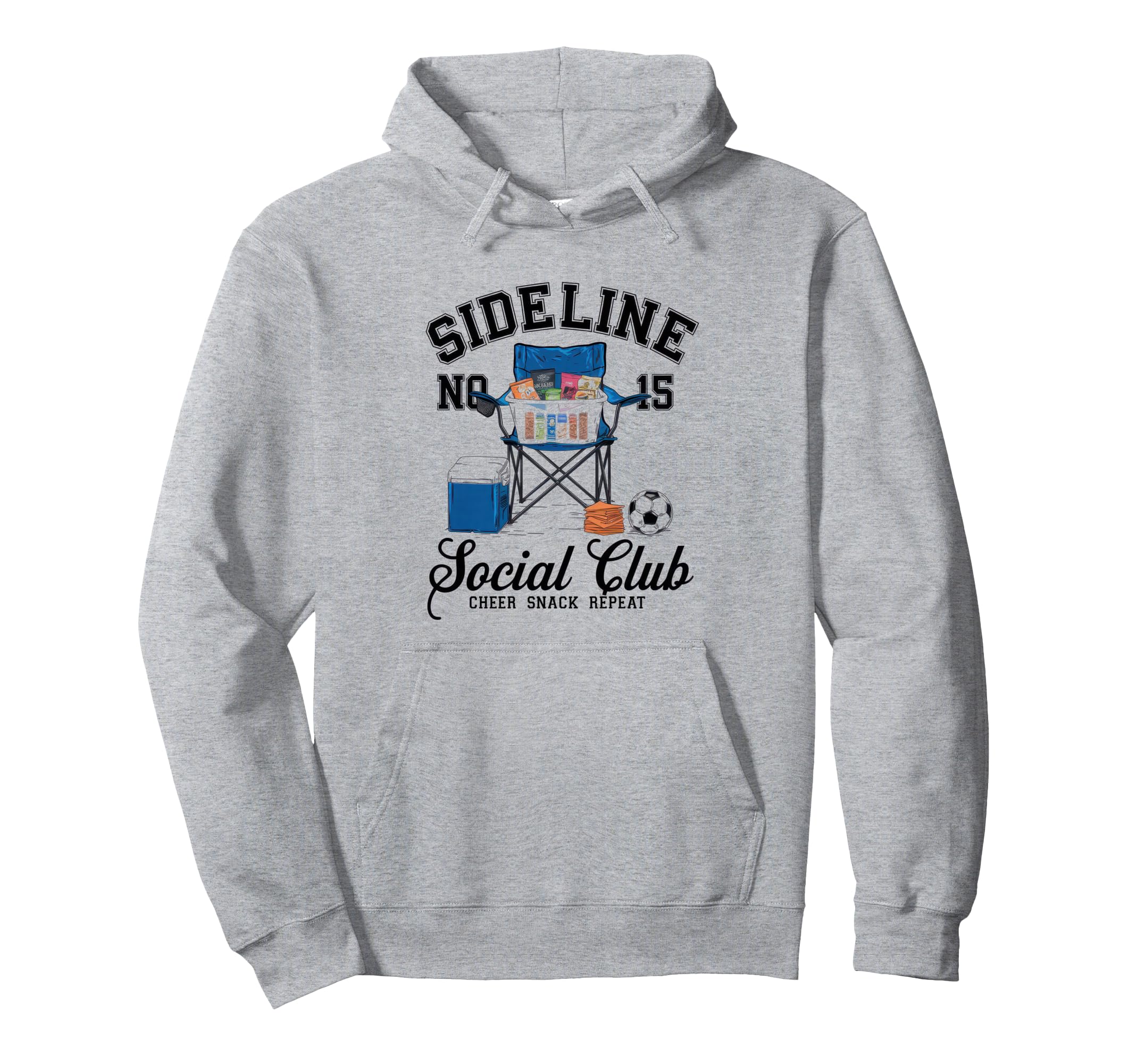 Sideline Social Club Soccer Mom Game Day Hoodie - Trendy Graphic Men Women - T-Shirt, Sweatshirt, Hoodie