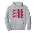 Soccer Valentines Day Love Groovy Hoodie - Aesthetic Graphic for Adults - T-Shirt, Sweatshirt, Hoodie