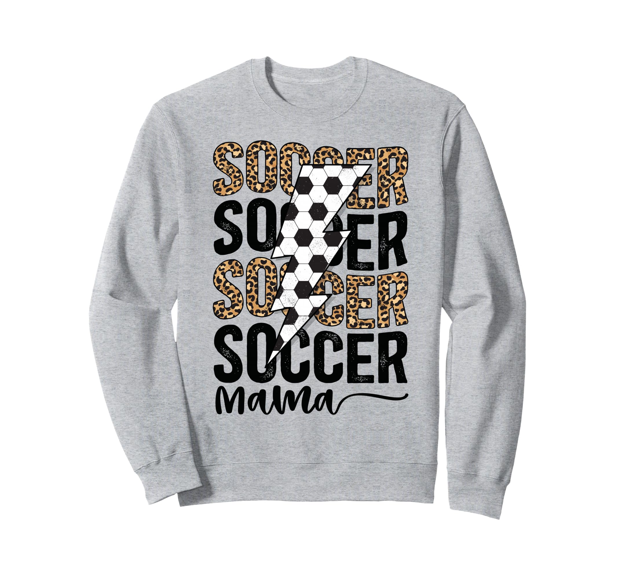 Soccer Mama Leopard Soccer Mom Sweatshirt - Aesthetic Graphic Unisex - T-Shirt, Sweatshirt, Hoodie