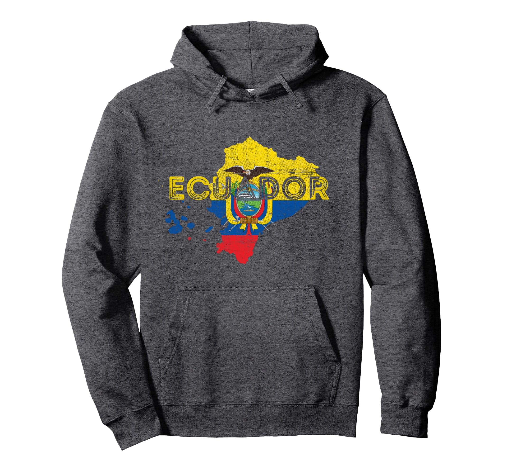 Ecuadorian Map And Flag Souvenir Hoodie - Custom Art Print for Adults - T-Shirt, Sweatshirt, Hoodie