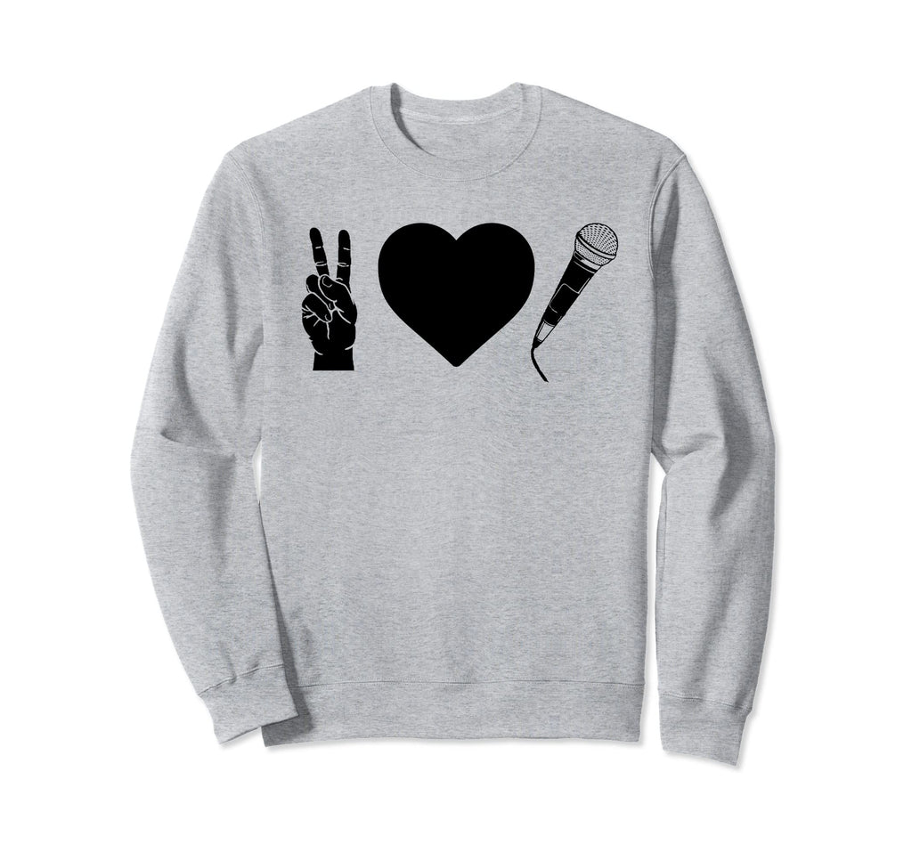 Peace Love Hip Hop Old School Rap Sweatshirt - Custom Art Print for Adults - T-Shirt, Sweatshirt, Hoodie