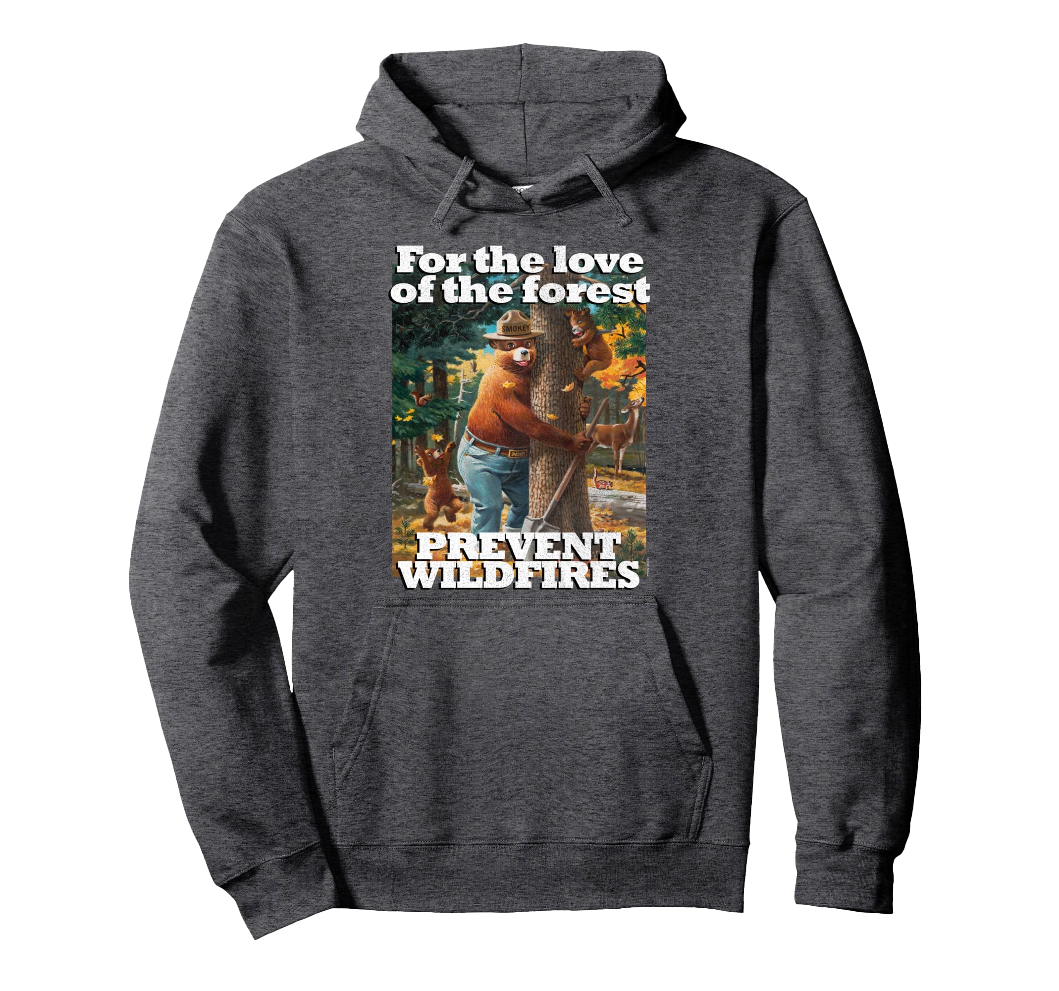 Smokey Bear Love Forest Hoodie - Streetwear Style for Adults - T-Shirt, Sweatshirt, Hoodie
