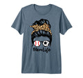Mom Life Messy Bun Hair Funny Soccer T-Shirt - Aesthetic Graphic Unisex - T-Shirt, Sweatshirt, Hoodie