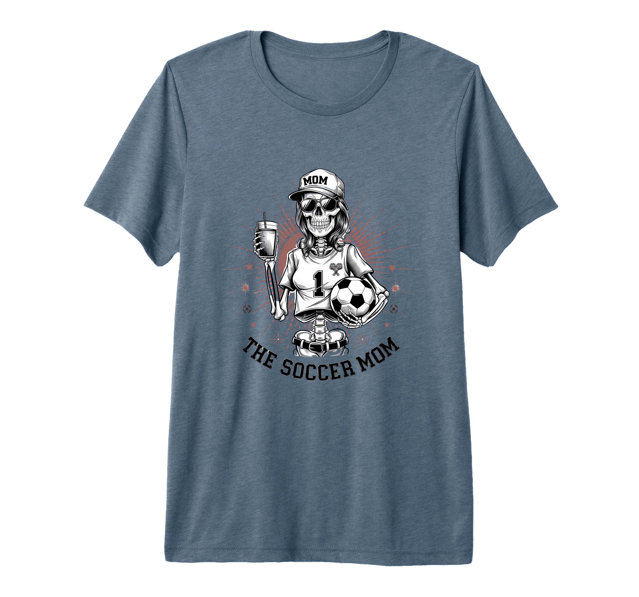 Soccer Mom Skeletton Halloween Soccer T-Shirt - Graphic Print Men Women - T-Shirt, Sweatshirt, Hoodie