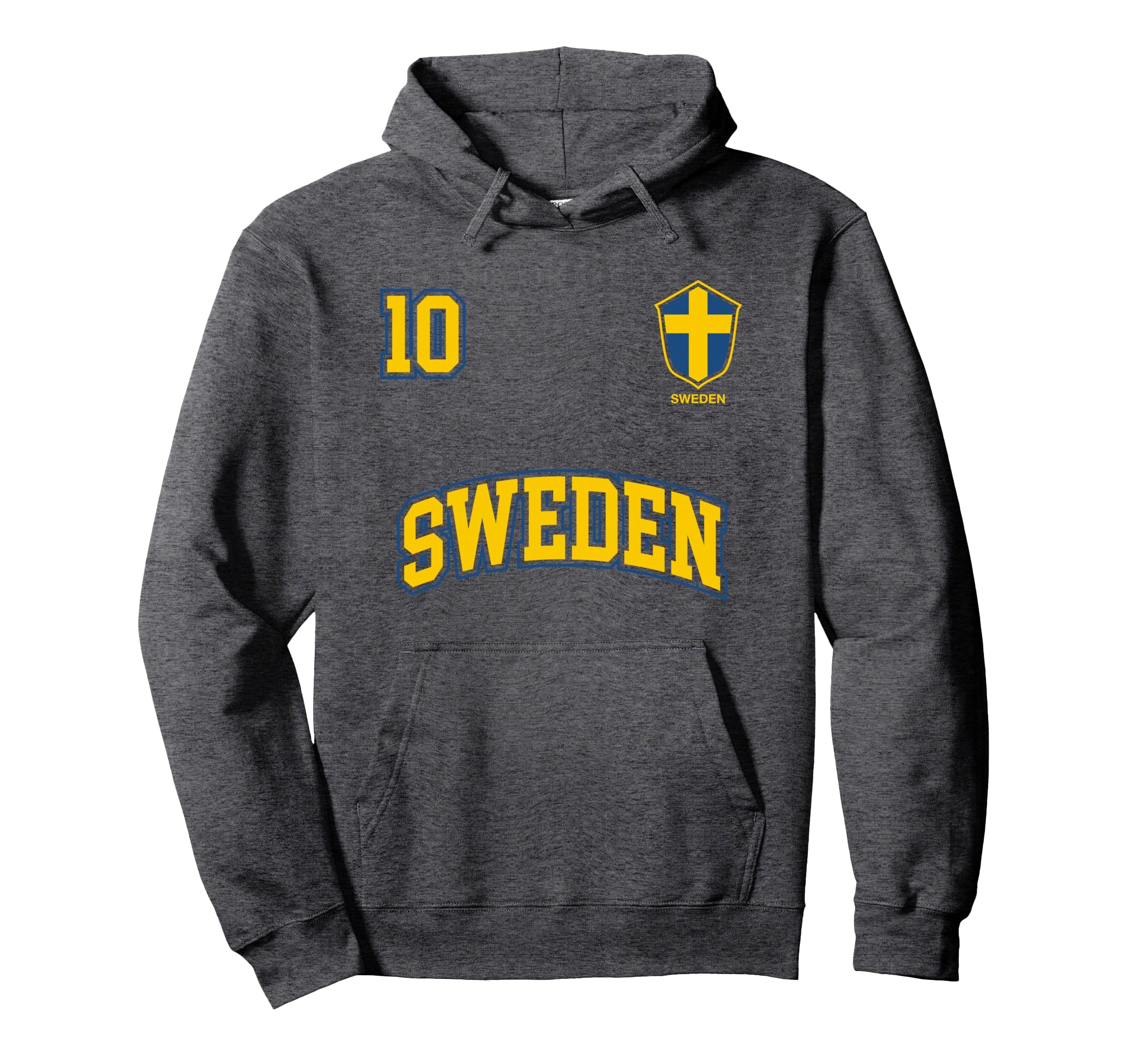 Sweden Team No 10 Sports Swedish Hoodie - Casual Everyday Wear for Adults - T-Shirt, Sweatshirt, Hoodie