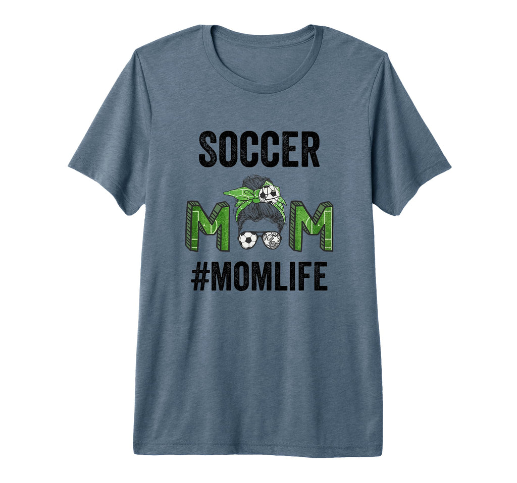 Soccer Mom Life Messy Bun Mothers T-Shirt - Custom Art Print for Adults - T-Shirt, Sweatshirt, Hoodie
