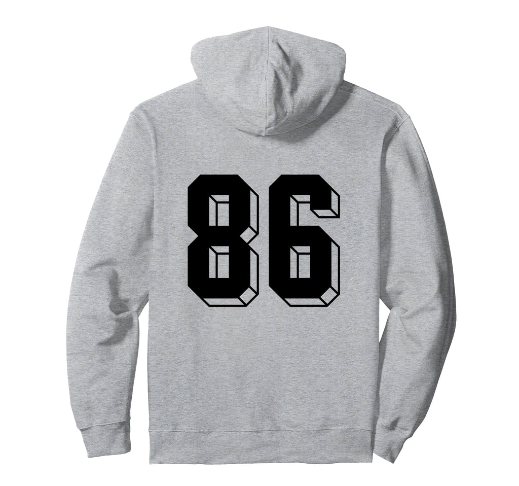 Number 86 Backside 80S 90S Team Hoodie - Casual Everyday Wear Unisex - T-Shirt, Sweatshirt, Hoodie