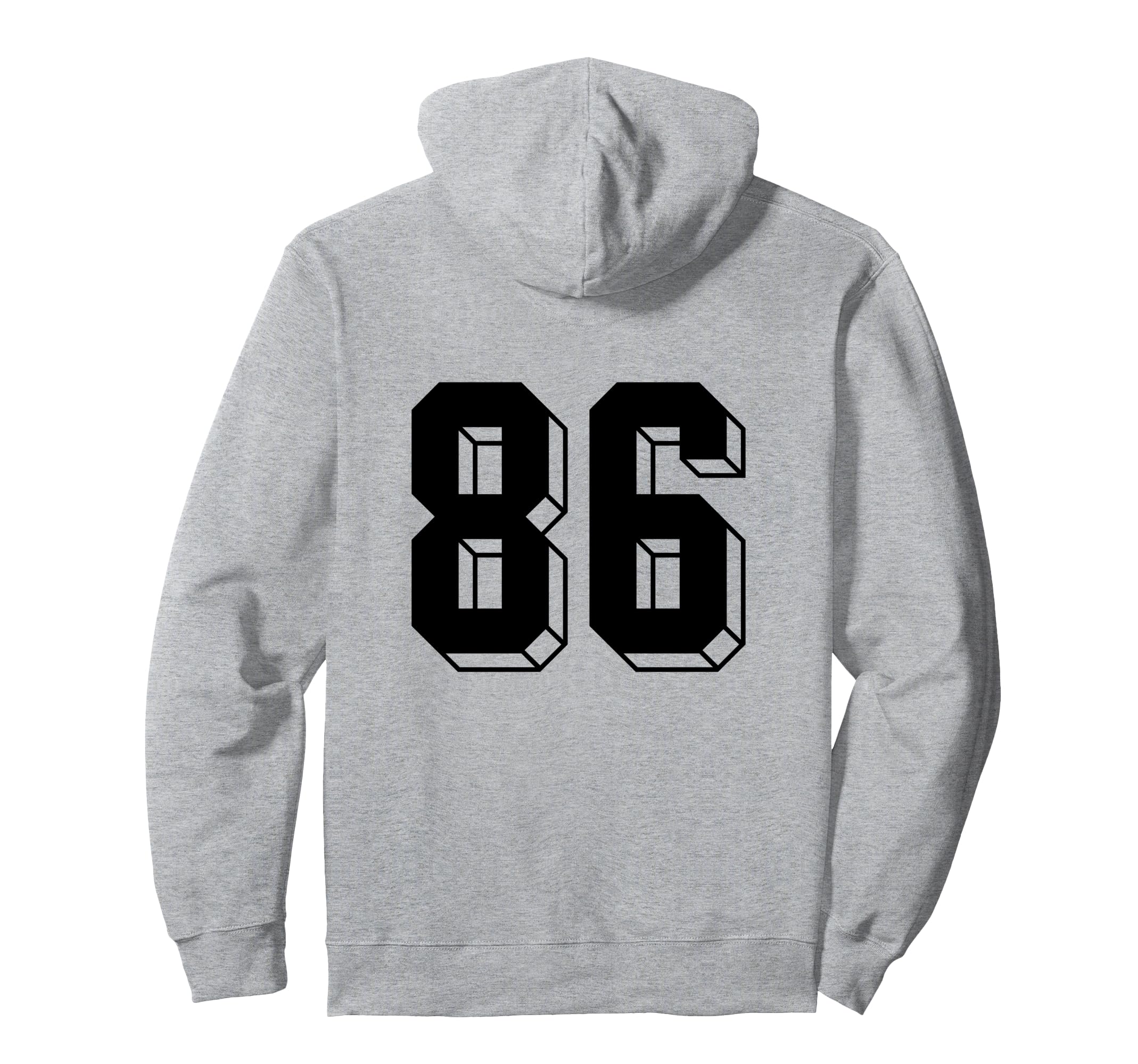 Number 86 Backside 80S 90S Team Hoodie - Casual Everyday Wear Unisex - T-Shirt, Sweatshirt, Hoodie