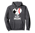 Ball Mom Heart Funny Baseball Soccer Hoodie - Aesthetic Graphic Men Women - T-Shirt, Sweatshirt, Hoodie