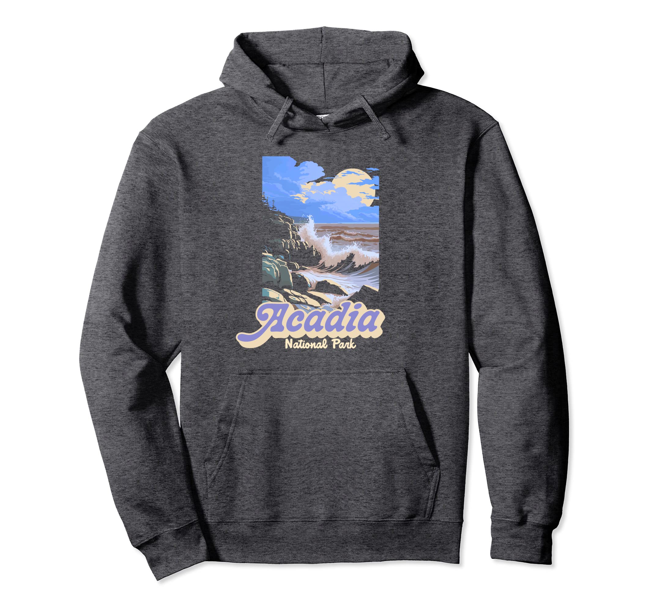Acadia National Park Souvenir Maine Hoodie - Minimalist Print Unisex - T-Shirt, Sweatshirt, Hoodie