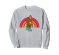 Roller Skating Bigfoot 80S Sasquatch Sweatshirt - Trendy Graphic Unisex - T-Shirt, Sweatshirt, Hoodie