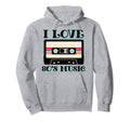 80S I Love Eighties Music Cassette Tape Hoodie - Unique Graphic Men Women - T-Shirt, Sweatshirt, Hoodie
