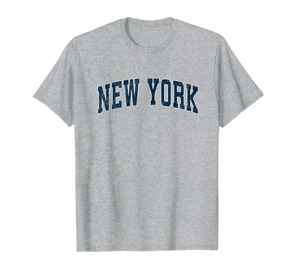 New York Varsity Sports Navy Text T-Shirt - Aesthetic Graphic for Adults - T-Shirt, Sweatshirt, Hoodie
