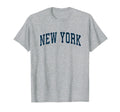 New York Varsity Sports Navy Text T-Shirt - Aesthetic Graphic for Adults - T-Shirt, Sweatshirt, Hoodie