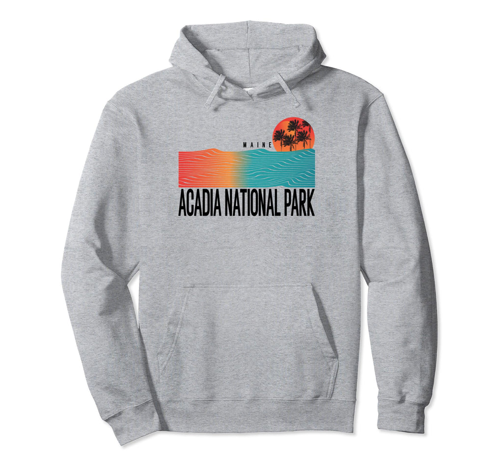 Acadia National Park Maine Surfing Hoodie - Fun Novelty Design for Adults - T-Shirt, Sweatshirt, Hoodie