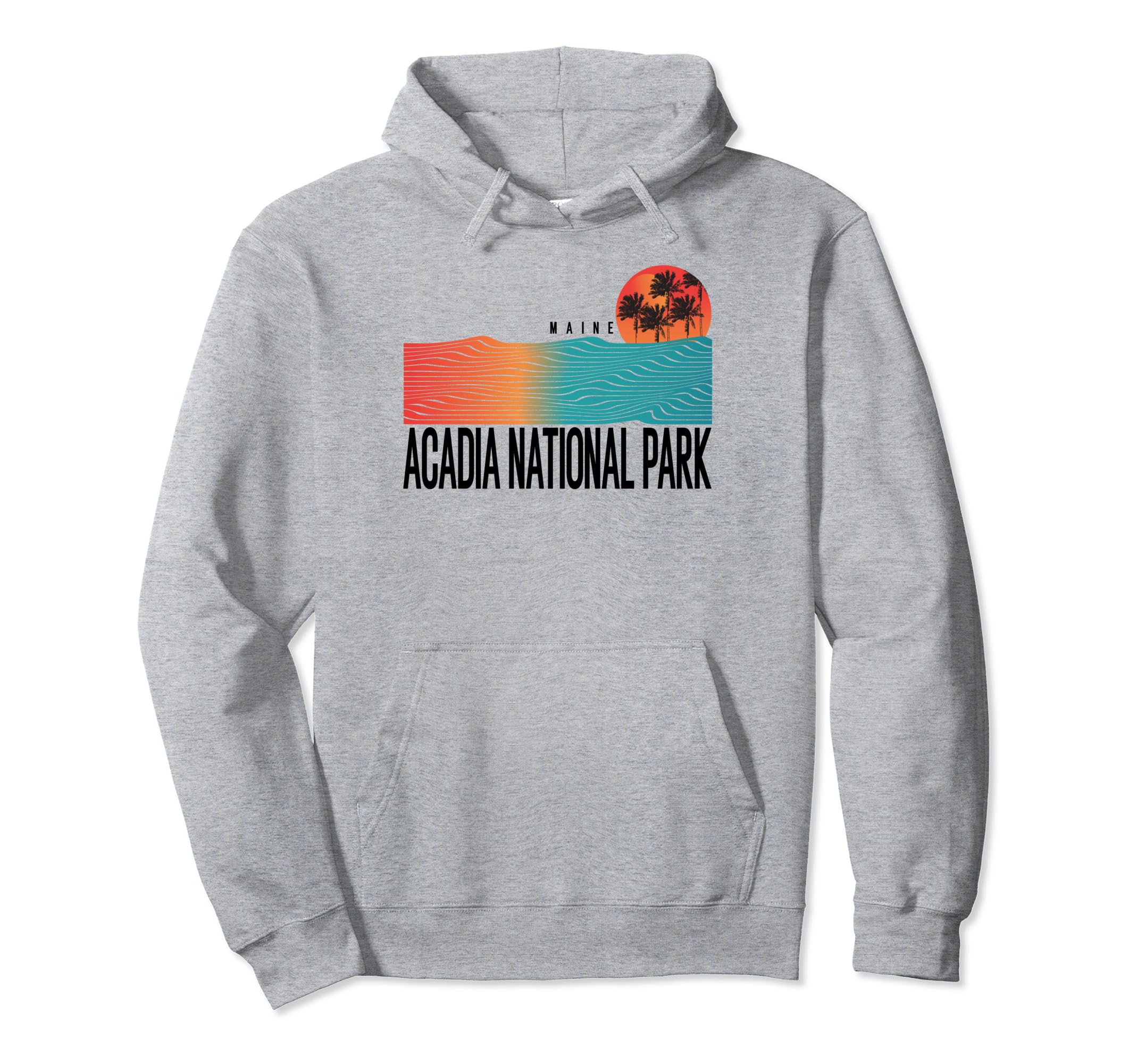 Acadia National Park Maine Surfing Hoodie - Fun Novelty Design for Adults - T-Shirt, Sweatshirt, Hoodie