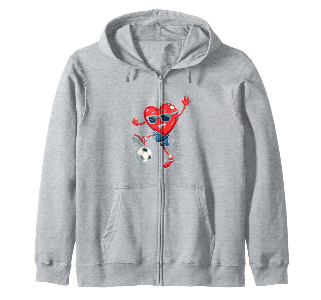 Heart Soccer Gift Hoodie - Streetwear Style for Adults - T-Shirt, Sweatshirt, Hoodie