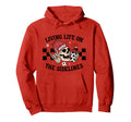 Living Life Sidelines Mom Skeleton Hoodie - Aesthetic Graphic Men Women - T-Shirt, Sweatshirt, Hoodie