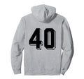 Number 40 Backside 80S 90S Team Hoodie - Casual Everyday Wear Men Women - T-Shirt, Sweatshirt, Hoodie