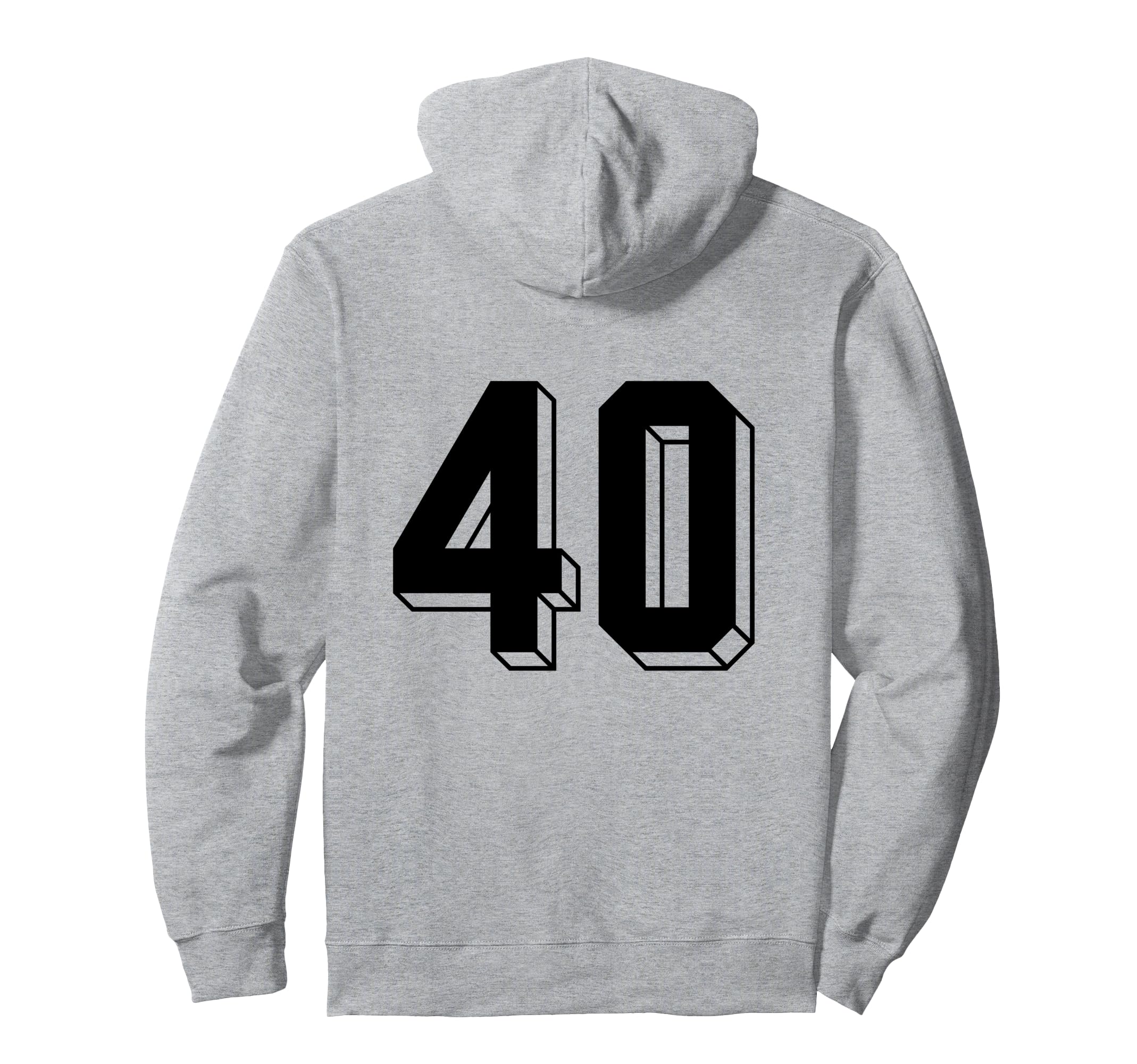 Number 40 Backside 80S 90S Team Hoodie - Casual Everyday Wear Men Women - T-Shirt, Sweatshirt, Hoodie