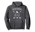 Missouri Home State Map Distressed Hoodie - Fun Novelty Design Men Women - T-Shirt, Sweatshirt, Hoodie