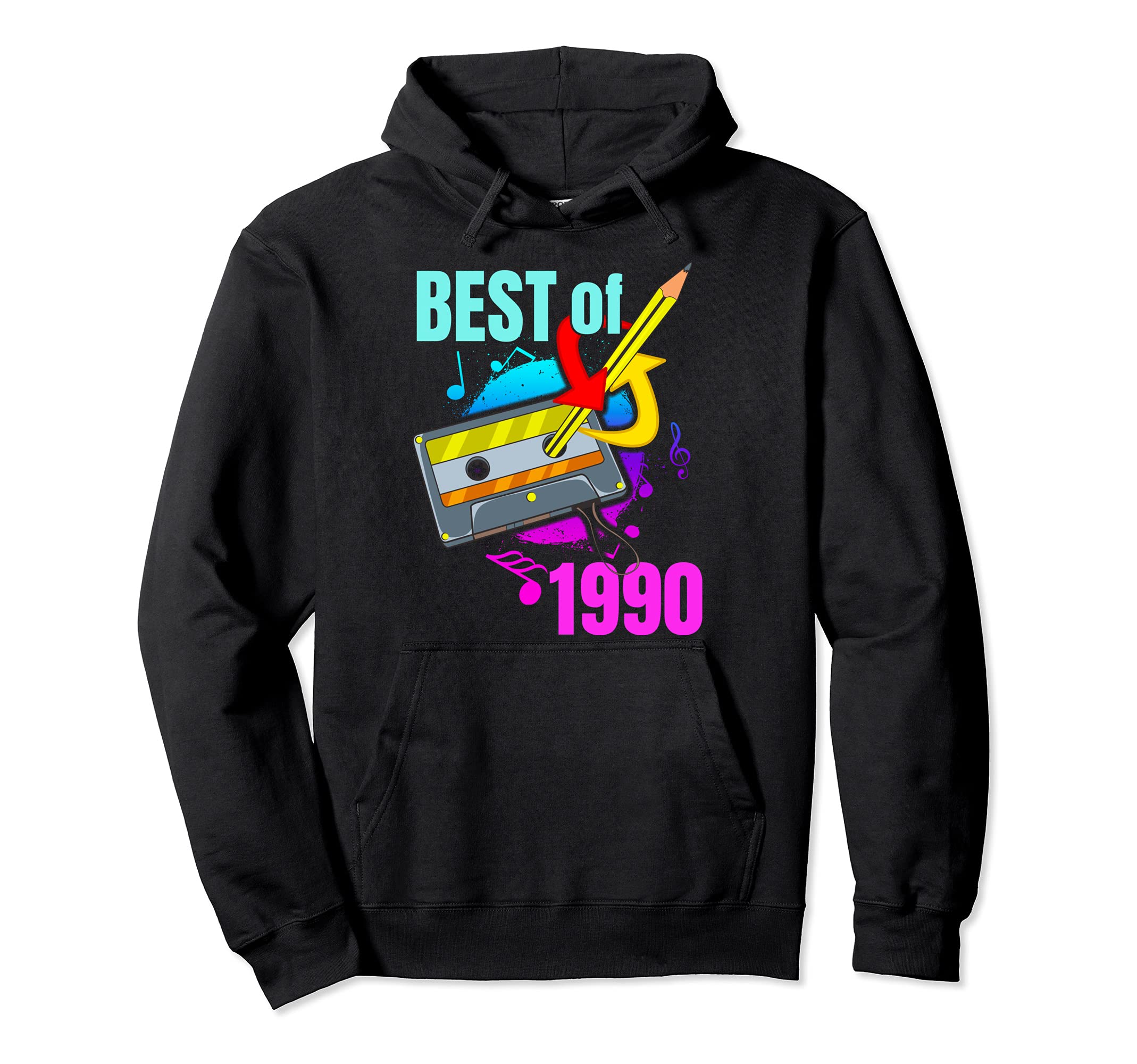 Best 1990 90S Cassette Tape Birthday Hoodie - Novelty Apparel Men Women - T-Shirt, Sweatshirt, Hoodie