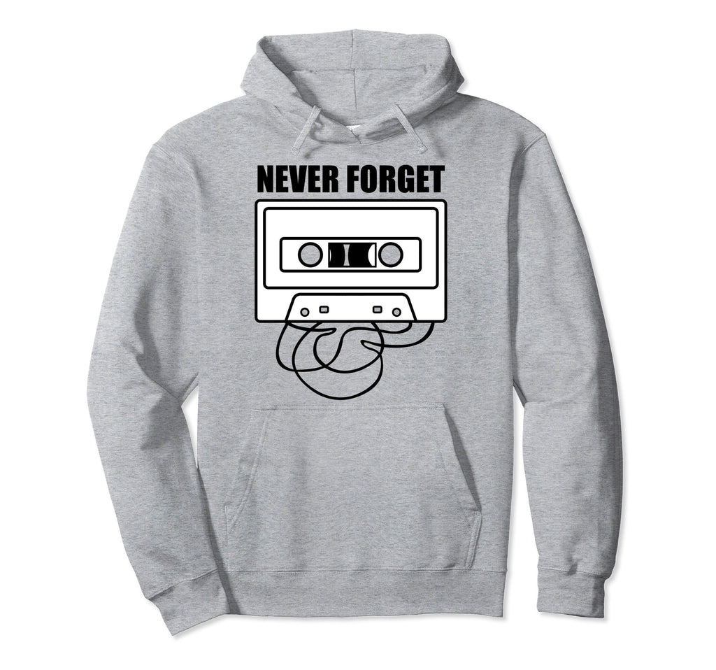 Never Forget Cassette Tape Hoodie - Aesthetic Graphic for Adults - T-Shirt, Sweatshirt, Hoodie