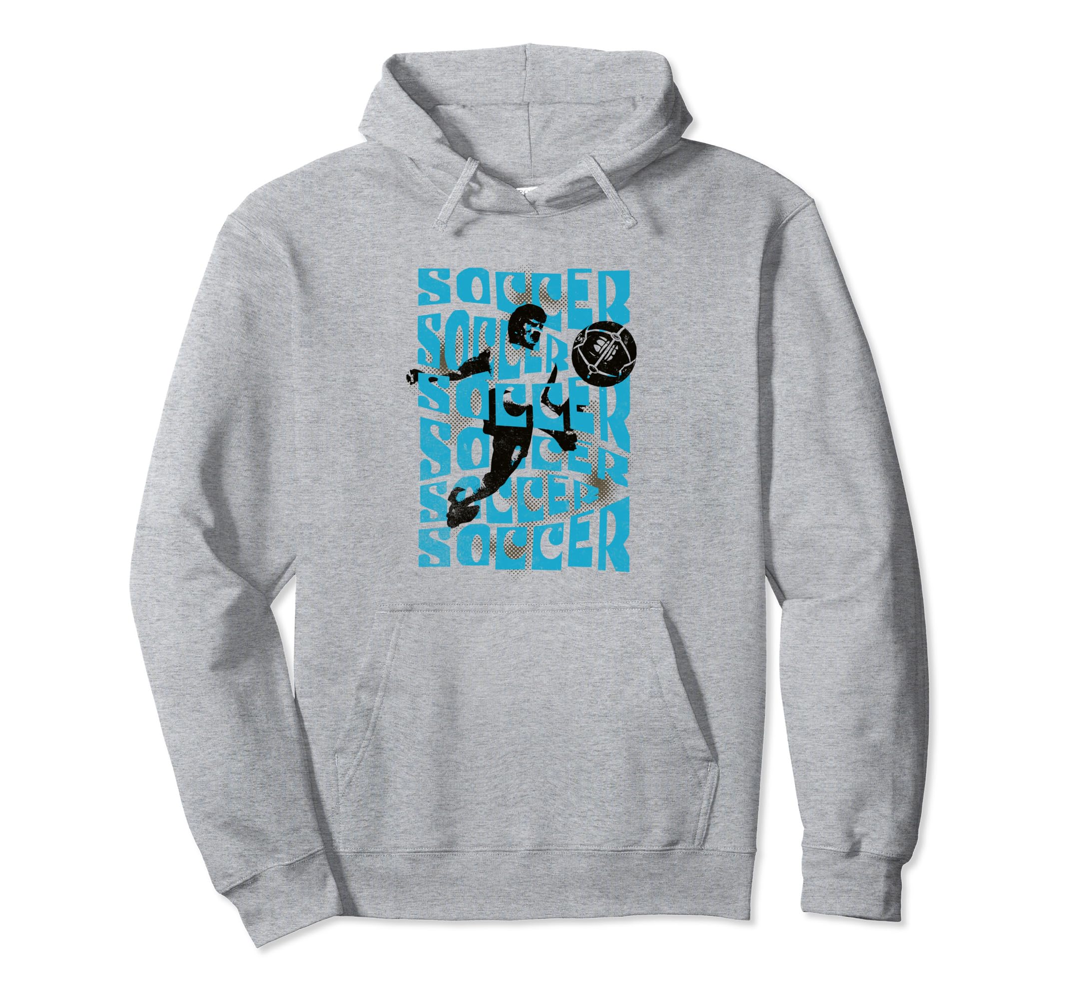 Soccer Player Midcentury Modern Hoodie - Casual Everyday Wear Men Women - T-Shirt, Sweatshirt, Hoodie