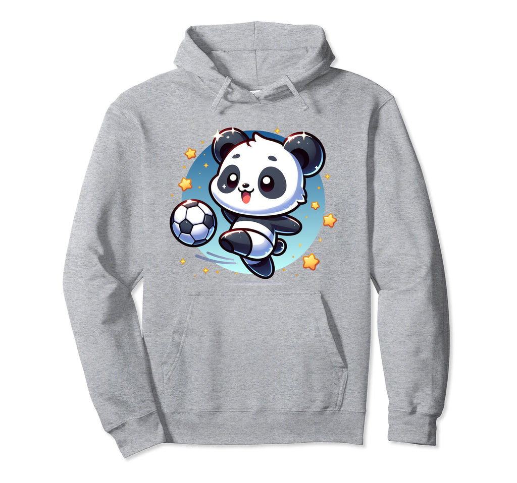 Soccer Player Panda Kicking Soccer Ball Hoodie - Graphic Print Unisex - T-Shirt, Sweatshirt, Hoodie