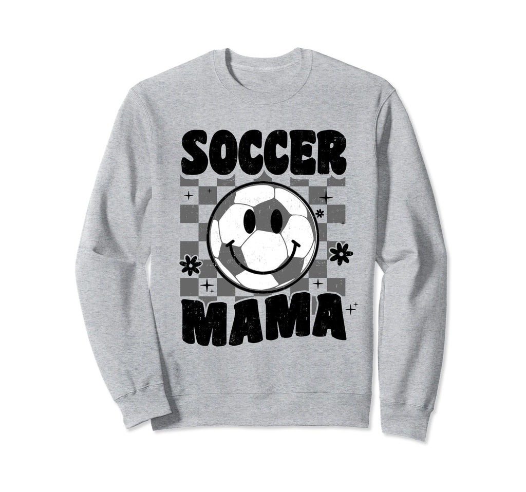 Soccer Mama Checkered Groovy Soccer Sweatshirt - Novelty Apparel Men Women - T-Shirt, Sweatshirt, Hoodie