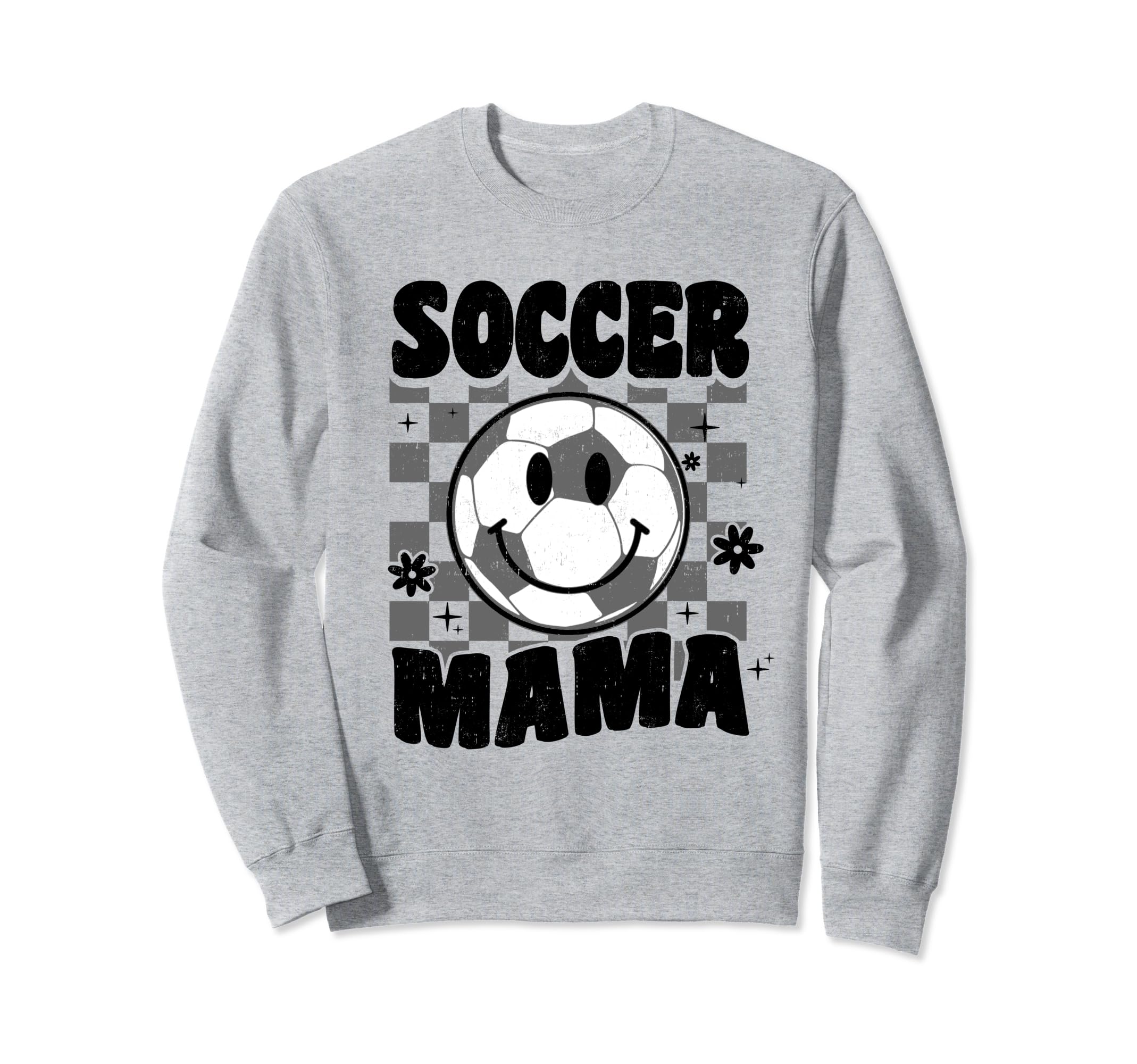 Soccer Mama Checkered Groovy Soccer Sweatshirt - Novelty Apparel Men Women - T-Shirt, Sweatshirt, Hoodie