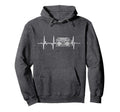 Oldschool Hip Hop Music Heartbeat Hoodie - Minimalist Print Men Women - T-Shirt, Sweatshirt, Hoodie