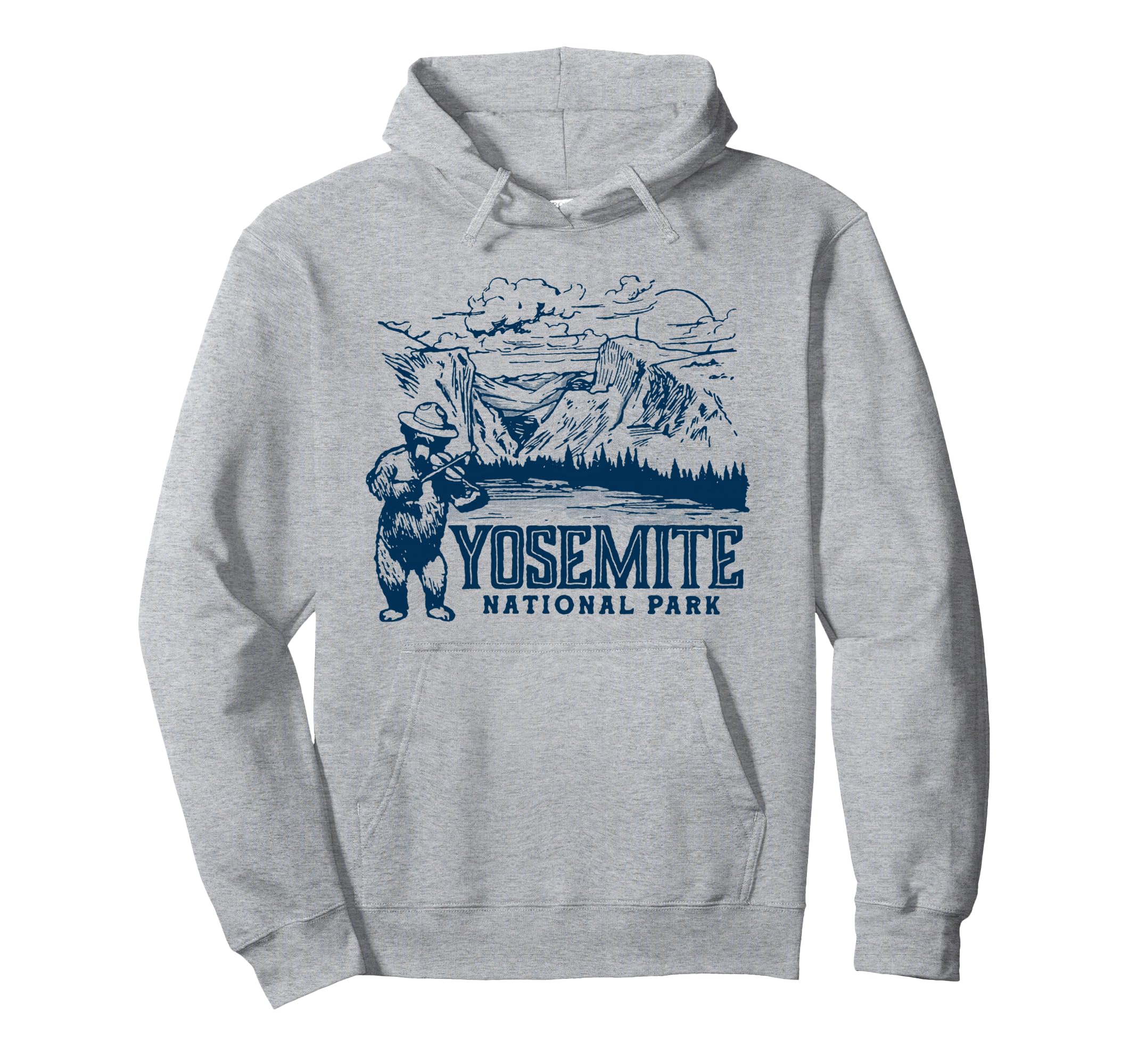 Yosemite National Park Bear Fiddle Funny Hoodie - Novelty Apparel Men Women - T-Shirt, Sweatshirt, Hoodie