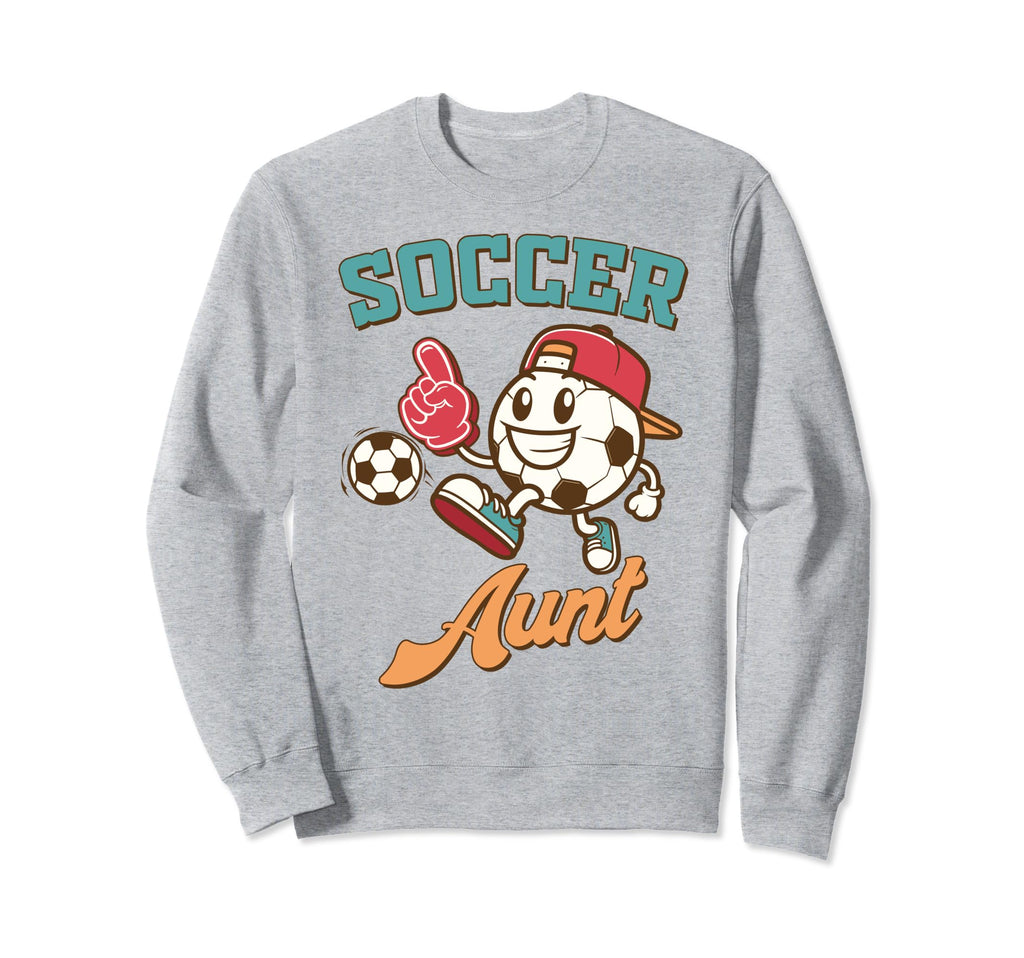 Soccer Auntie Aunt Game Day Family Sweatshirt - Unique Graphic Unisex - T-Shirt, Sweatshirt, Hoodie