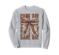 Game Day Football Bow Fall Coquette Sweatshirt - Minimalist Print Unisex - T-Shirt, Sweatshirt, Hoodie