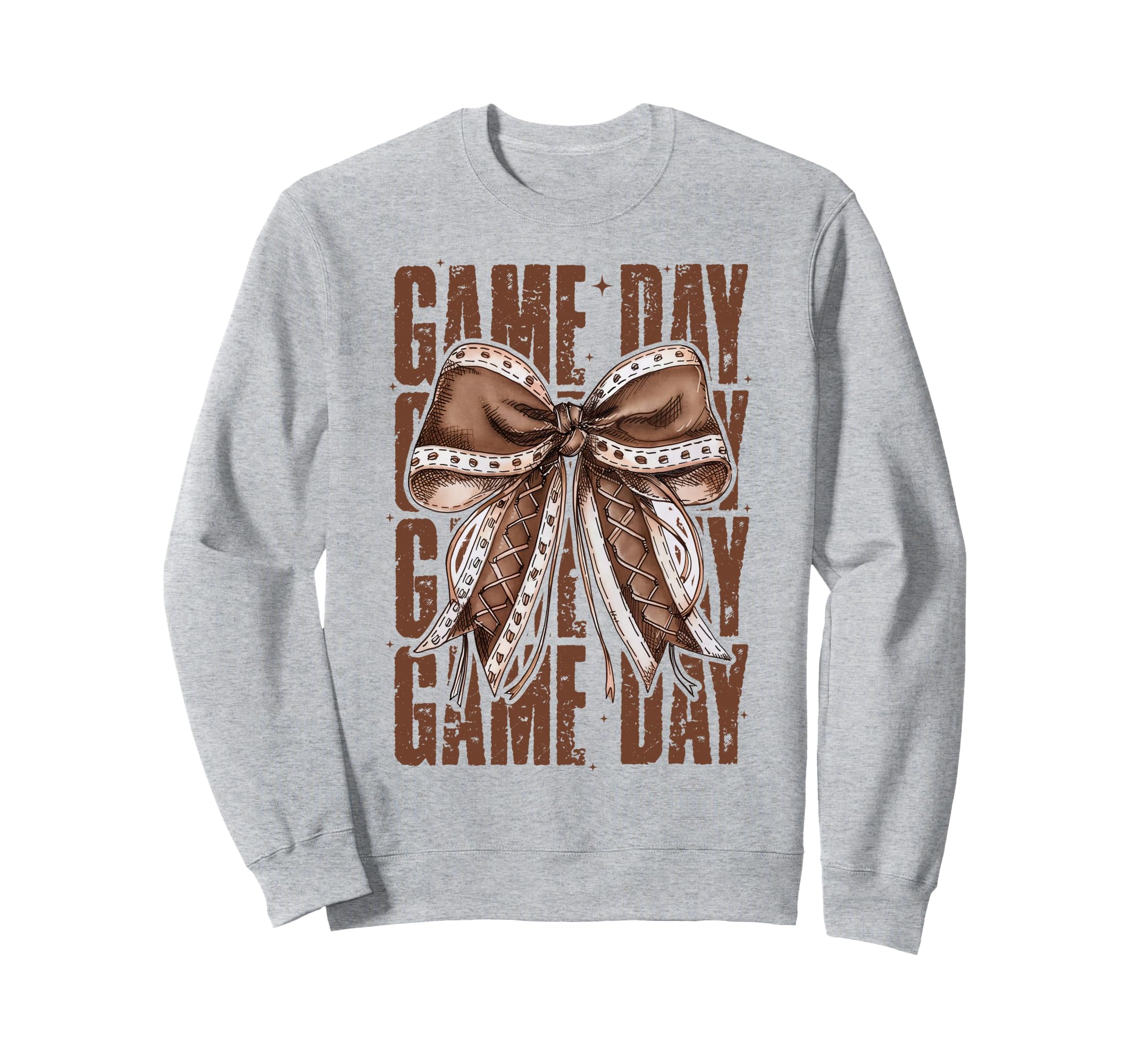 Game Day Football Bow Fall Coquette Sweatshirt - Minimalist Print Unisex - T-Shirt, Sweatshirt, Hoodie