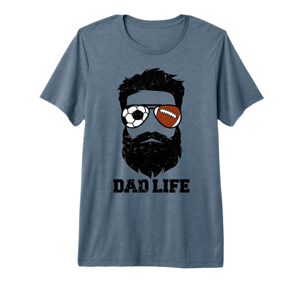 Mens Soccer Football Dad Messy Hair T-Shirt - Aesthetic Graphic Unisex - T-Shirt, Sweatshirt, Hoodie