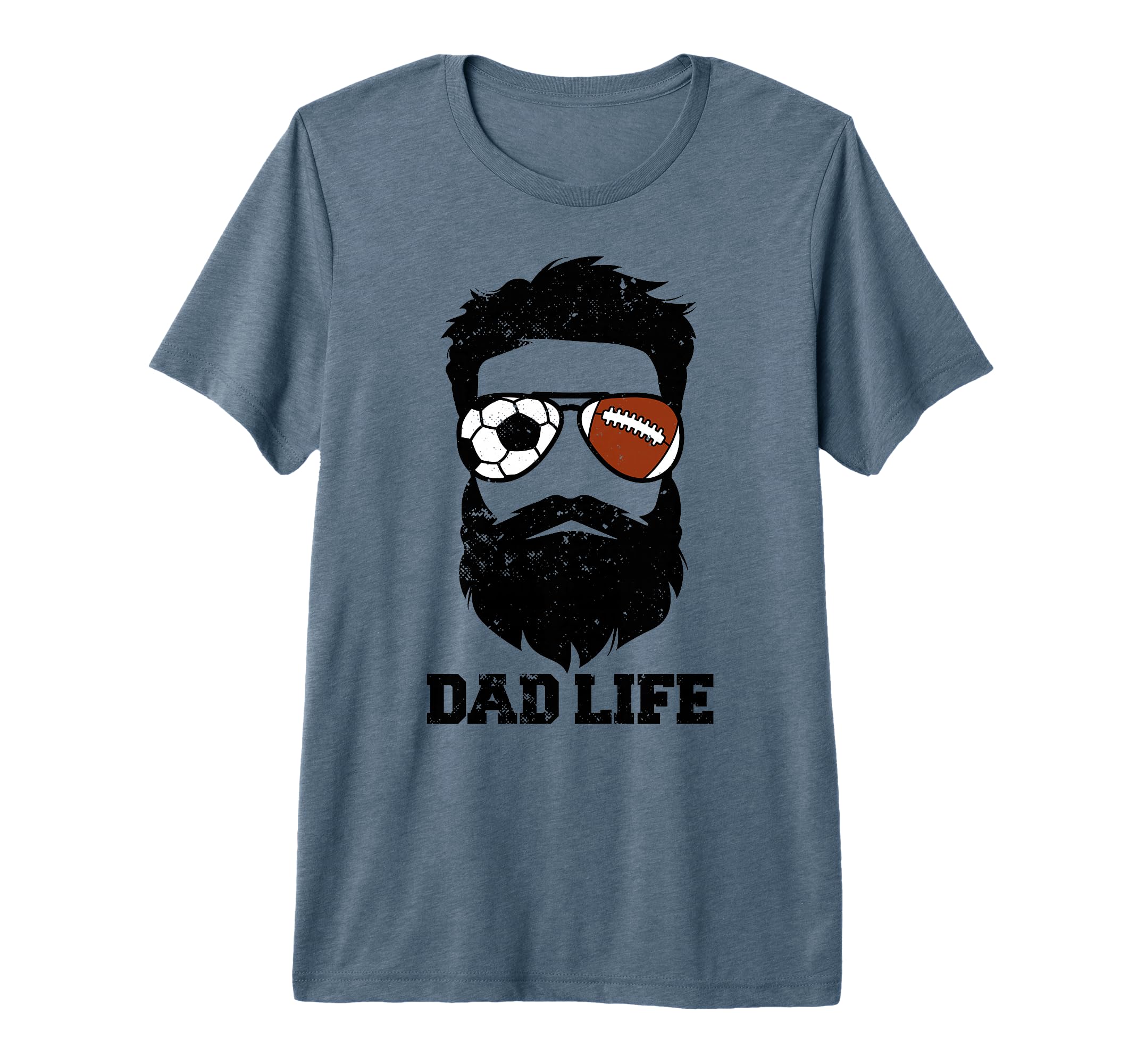 Mens Soccer Football Dad Messy Hair T-Shirt - Aesthetic Graphic Unisex - T-Shirt, Sweatshirt, Hoodie