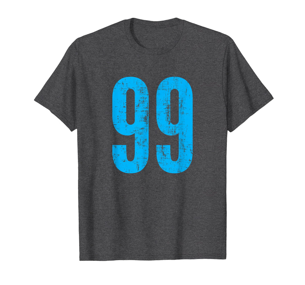 Number 99 Distressed Sport Team Player T-Shirt - Unique Graphic Men Women - T-Shirt, Sweatshirt, Hoodie