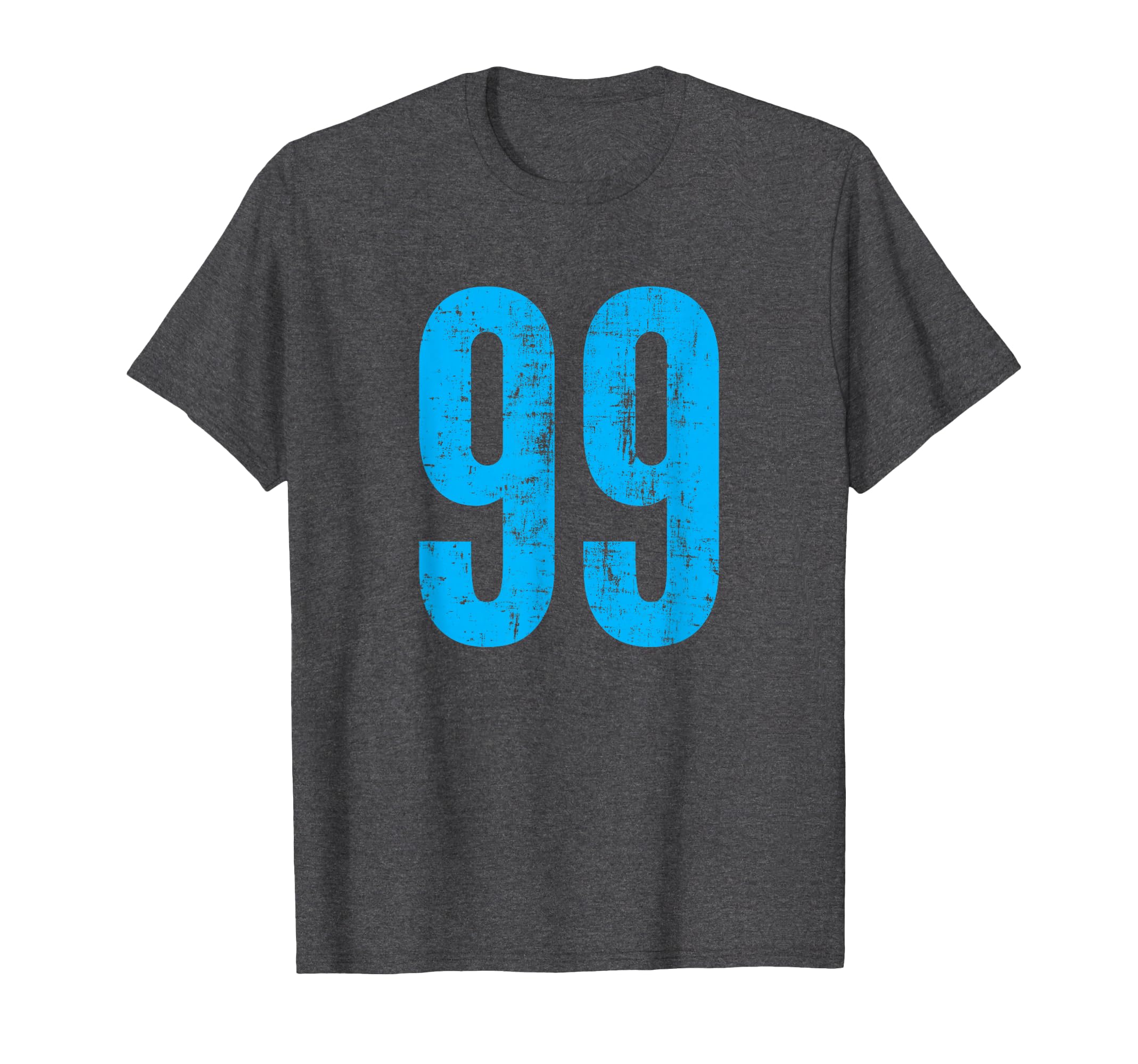 Number 99 Distressed Sport Team Player T-Shirt - Unique Graphic Men Women - T-Shirt, Sweatshirt, Hoodie