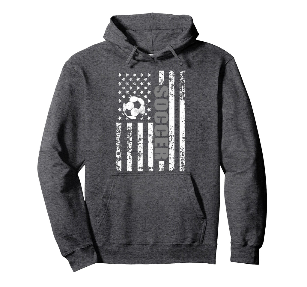 Us American Flag Soccer Patriotic Soccer Hoodie - Graphic Print for Adults - T-Shirt, Sweatshirt, Hoodie
