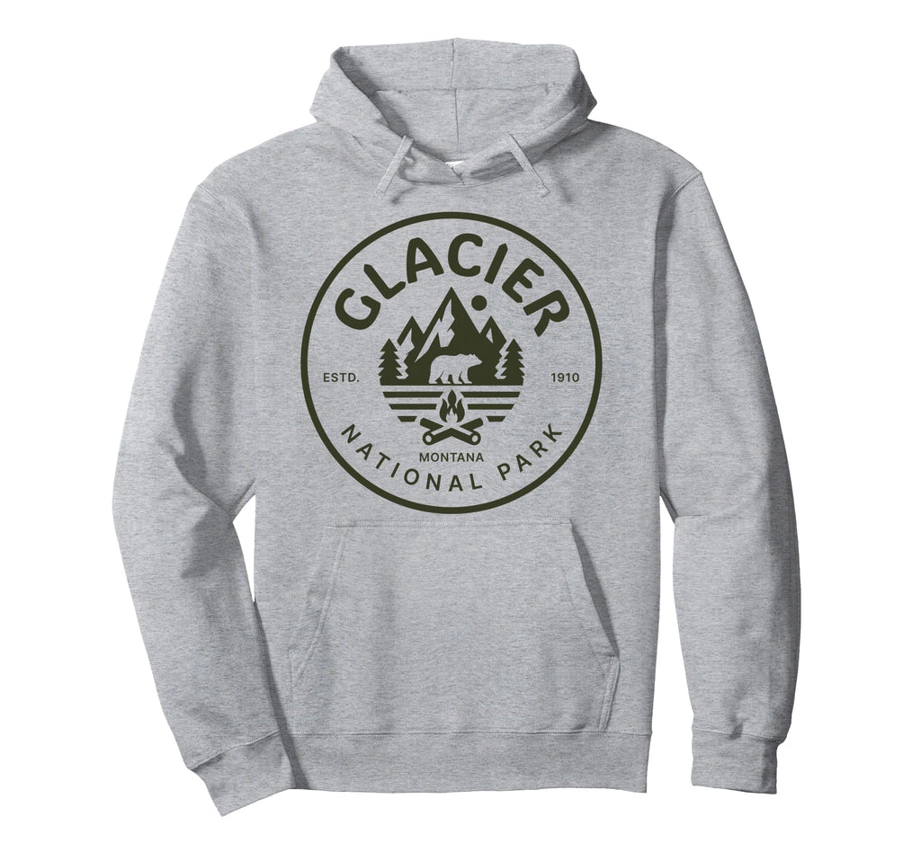 Glacier National Park Montana Usa Nature Hoodie - Unique Graphic Unisex - T-Shirt, Sweatshirt, Hoodie