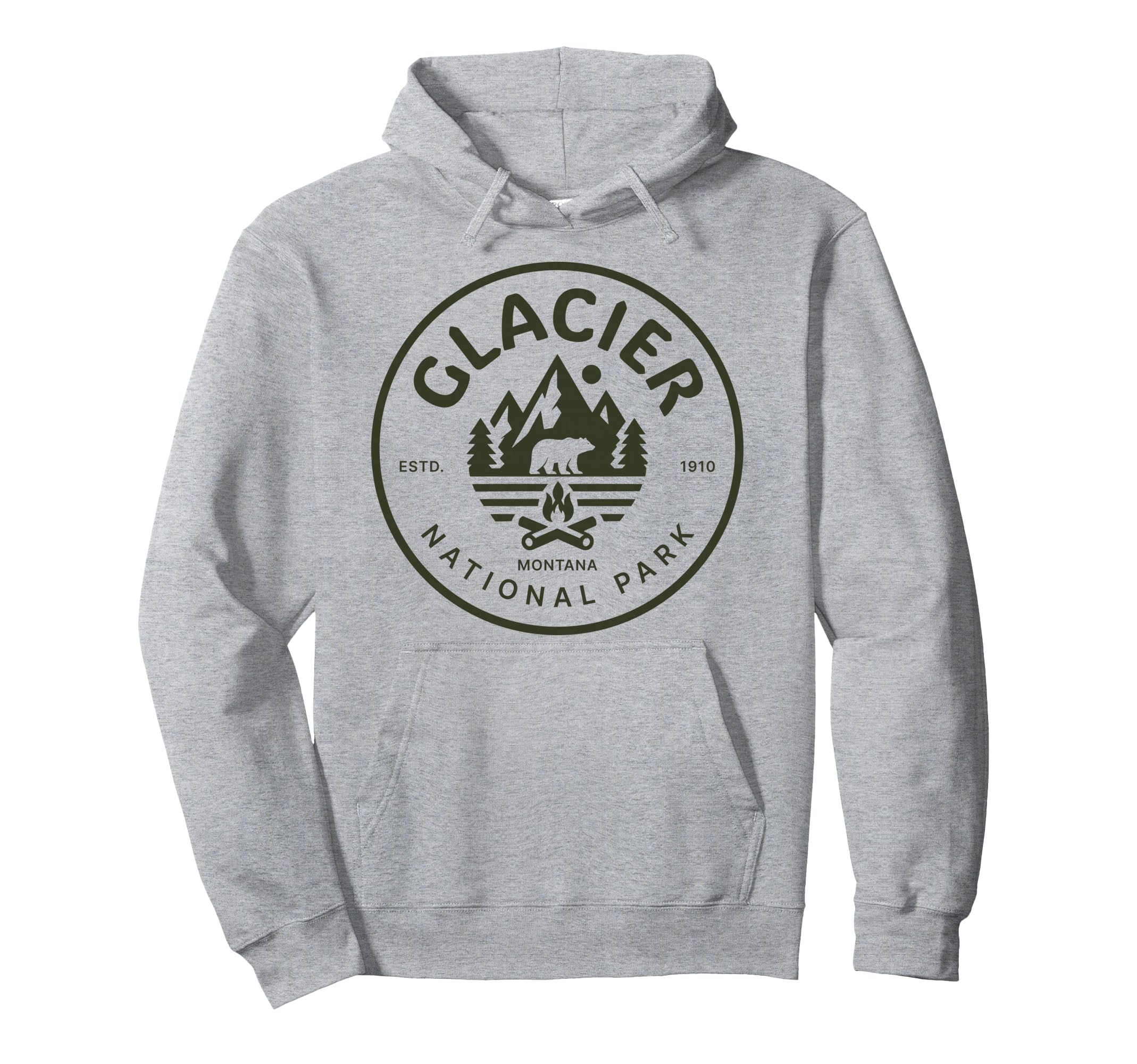 Glacier National Park Montana Usa Nature Hoodie - Unique Graphic Unisex - T-Shirt, Sweatshirt, Hoodie