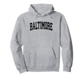 Baltimore Maryland Md Athletic Sports Hoodie - Custom Art Print Unisex - T-Shirt, Sweatshirt, Hoodie