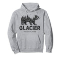 Glacier National Park Grizzly Bear Hoodie - Novelty Apparel Men Women - T-Shirt, Sweatshirt, Hoodie